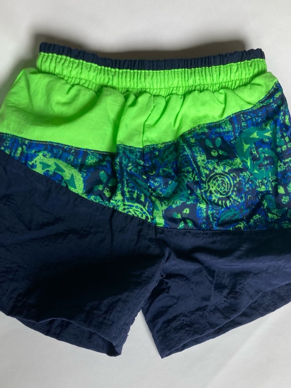 Vintage Boys Swim Trunks 12 Months. Retro Pattern Like New Condition